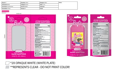 Packaging (Smart Care Kids Hand Sanitizer   Barbie 88466)